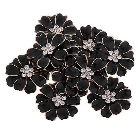 10 stk Perle Blomst Knapp Rhinestone Blomsterpynt Smykkefremstilling 1#-lingling}