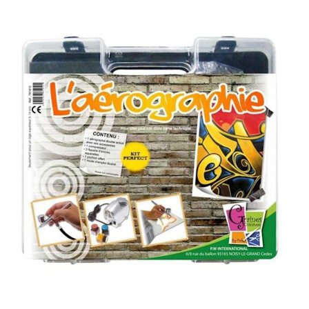 Airbrush Kit - Ikke specificeret - Niveau 2 - Elektrisk - Kablet - Inkluderer stencil og tilbehør