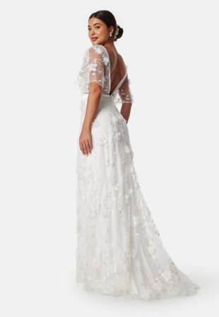 Bubbleroom Occasion Embroidered Floral Wedding Gown Klær