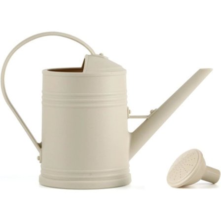 2L Vattenkanna för Trädgården - Liten Vattenkanna för Inomhusväxter - Med Avtagbar Spruta - Plast - För Inomhus- och Utomhusbruk - Beige