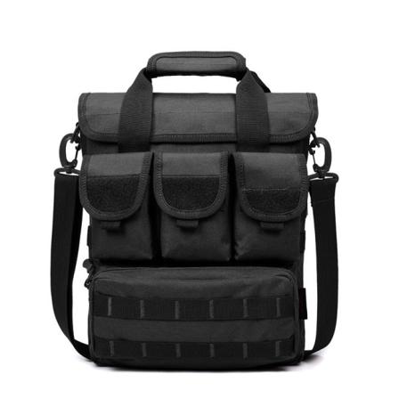 Miehet naiset Fanny Pack -vyötärölaukku Crossbody Outdoor Sports Retkeily Olkapäät Casual Tactics Black