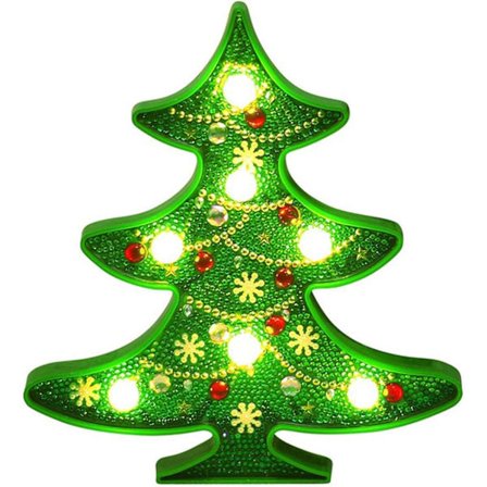 Diamantmålning Lampa, DIY LED Diamantmålning Snögubbe Nattlampa