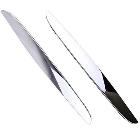 2 kpl Kromi ABS Etupuskurin Yläpuolinen Munuaismaskin Konepellin Suojuslista 51137117242 3-sarjalle E90 E91 2