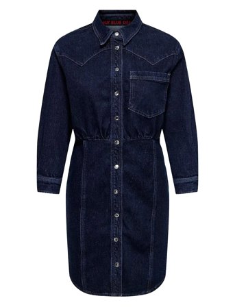 ONLY | Onlrouge 3/4 Rinse Red Dnm Dress Cro | XS