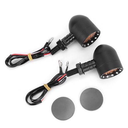 Vintage svart motorcykel LED-blinkers indikatorlampa tillbehör Passar för Yamaha