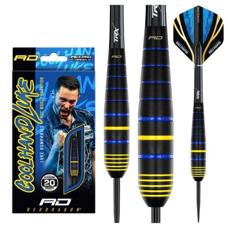 Red Dragon Darts Luke Humphries Cool Hand Brass ["Tungsten"] Steel Tip Darts 20g