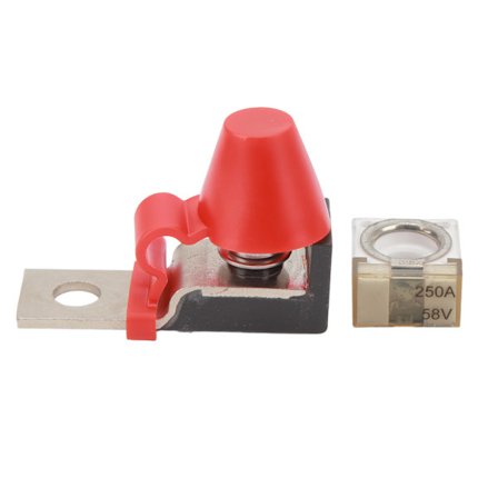 58V M8 Enkelbult Batterianslutning Säkringsblock Set 250A för Flera Batterier Tändning Båt Lastbil Husbil Byggfordon