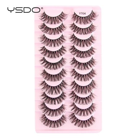 Lashes 3/10 Par Half Lashes Katt Öga Naturliga Långa Snor 3D Mink Ögonfransar Full Remsa Lashes Makeup Förlängning Verktyg