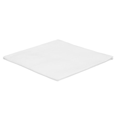 Hvid Lommeklud m. Hvide Kanter til mænd - Ensfarvede lommeklude