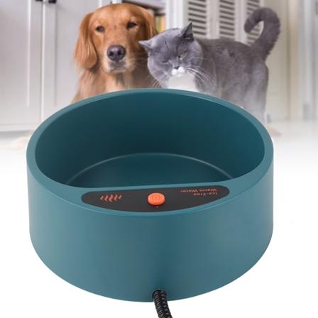 Oppvarmet hundebolle Automatisk konstant temperatur Varmebevaring Kjæledyr Termisk vannskål med vanntett bryter PSE-plugg 110‐130V