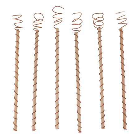 6 kpl Elektrokulttuuri-tuet, Kasvi-tuet, Puutarha-antenni, Kuparikela, Puutarhakasvien, Hedelmien ja Vihanneksien Viljelyyn