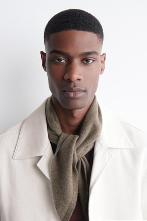 COS Men's Cashmere Triangle Scarf in Brown