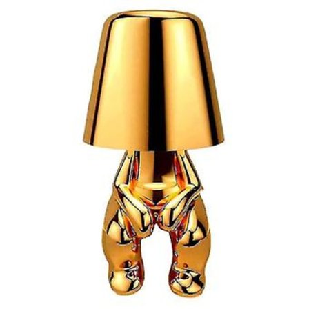 Berøringsfølsom Sengelampe, Guld Tænker Lampe Bordlampe Trådløs Genopladelig Bærbar Dekorativ Natbordslampe Med Usb Opladning guld H