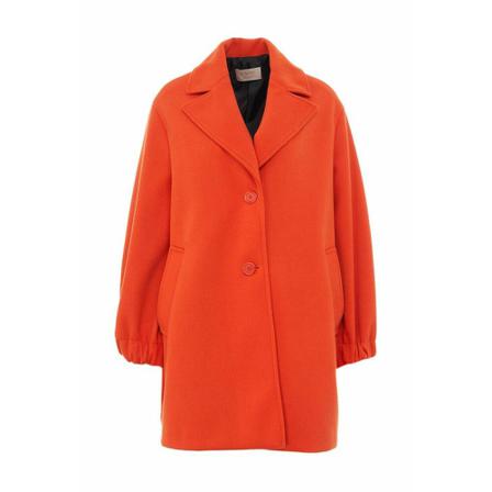 Kaos Single-Breasted Frakke Orange, Dame Uldfrakker