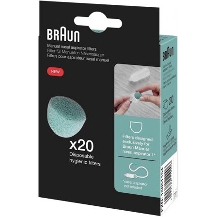 Braun Filtri Per Aspiratore Nasale Manuale 20 Pezzi