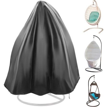 Hænge Stol Betræk Stor Udendørs Hænge Æg Stol Betræk 420D Oxcompatibled Stof Vandtæt og UV Beskyttelse Hænge Stol Betræk, 190x115 cm