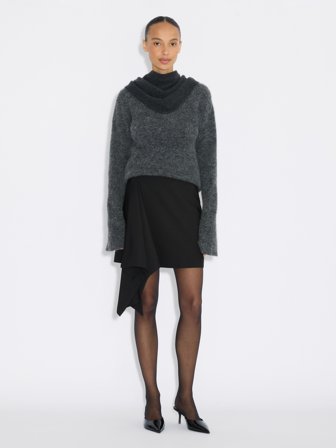 Holzweiler Beau Pleat Short Skirt - Black - Women's - Extra Large