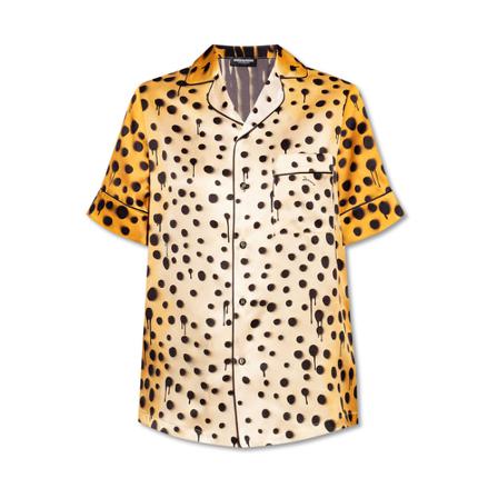 Dsquared2, Silk pyjama top Beige, Dames, Maat:S