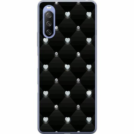 Sony Xperia 10 Iii Lite Mjukt Skal - Bling Heart