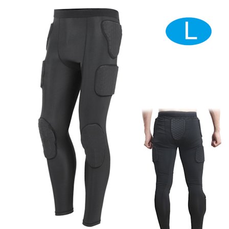 Beskyttelsesutstyr Fotball Anti Knock Bukser Lange Bukser Cellulær Antikollisjon Fitness Sport Keeper Sport Bukser(L )
