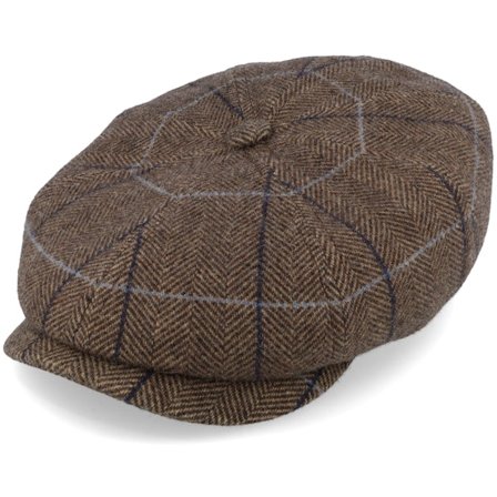Stetson - Brown - flatcap - Cap - Hatteras Wool Brown Flat Cap - Hatstore