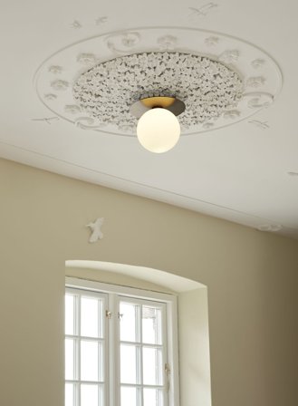 Liila 1 large tak/vegglampe - dark bronze/opal