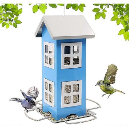 Fuglehuse til udendørs brug, vejrbestandigt landhusdesign til vilde fugle