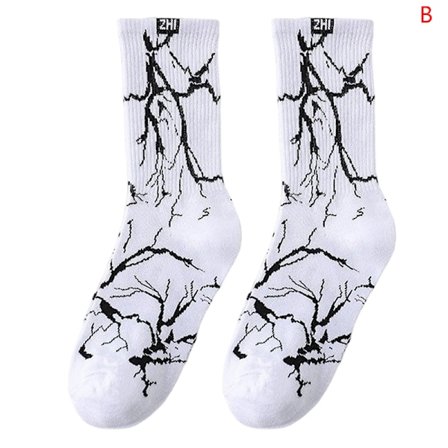 n Style Skateboard Lange sokker Creative Fun Lightning Hip Hop St