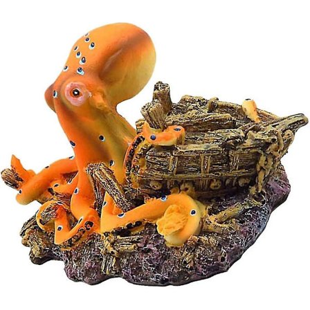 Akvarium Harpiks Ornament Livagtig Blæksprutte Dekoration Under Vand Simulation Landskab Fiskekum Dekoration