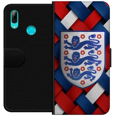 Yhteensopiva Lompakkokotelo Huawei Huawei P smart 2019 Graafinen Englanti-aihe heraldisilla leijonilla ja punaisella, valkoisella ja sinisellä punotu