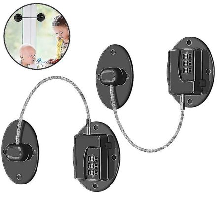 2-pakks kjøleskapslås - Kraftig kombinasjonslås for kjøleskap