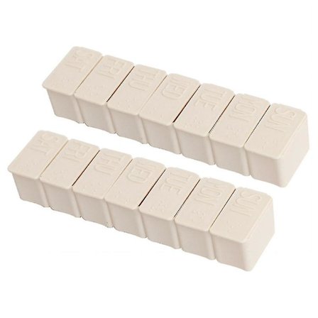 2 stk 7 Dagers Tablettdispenser Pilleboks Holder Ukentlig Oppbevaring Bærbar Beholder Etui