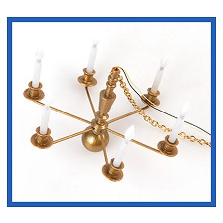 Barnerealistiske dukkehusmøbler Lysekrone Sandbordleketøy L