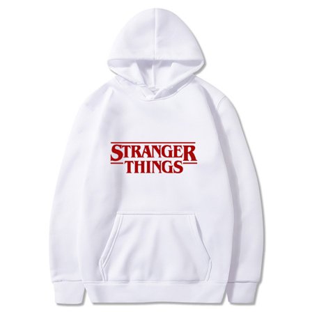 Stranger Things trykket hettegenser – fleeceforet hettegenser