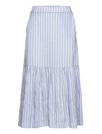 Drew Stripe Knelangt Skjørt Blå Six Ames*Betinget Tilbud