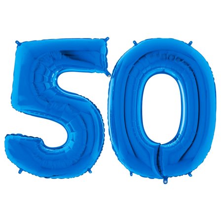 Numeroilmapallo 50 Sininen