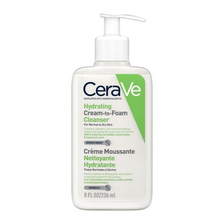 CeraVe Hydrating Cream-to-Foam Cleanser renseskum 236 ml