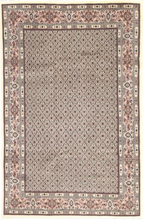 Noué À La Main Moud Sherkat Farsh Tapis 193X291 De Laine Marron/Beige