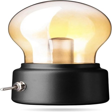 Vintage industriell bordlampe med bryter | Retro Edison-pære, justerbart lys for nattbord, kontor og hjemmeinnredning