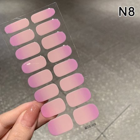 1 Ark Gel Nagel Wraps Polish Strips Semi Härdad Gel Nagel Sticker