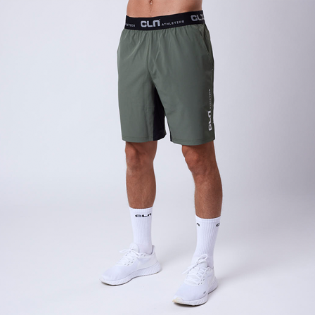 CLN ATHLETICS CLN Dino Stretch Shorts, Moss Green
