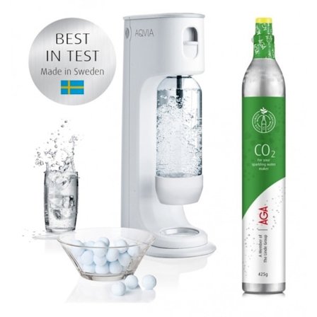 AGA Aqvia Balance (Lumivalkoinen) sis. hiilihappopatruuna
