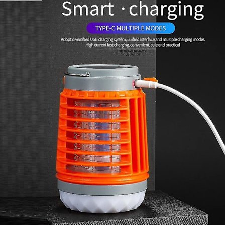 Myggesmækker, trådløs sol- og USB-opladning, fjerner myg, Buzz Blast Pro til udendørs og indendørs