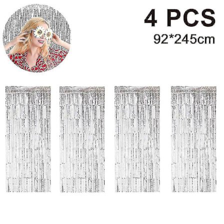 4-pack Gardiner Frans Shimmer Gardiner Dörrdekoration