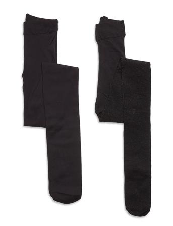 2-Pack Tights Glitter/Solid Noos Socks & Tights Tights Svart The New