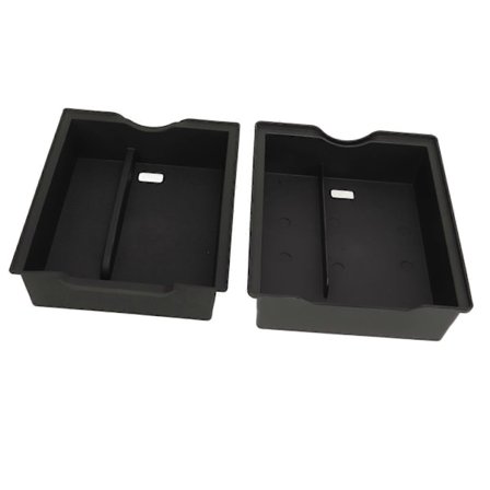 Midtkonsoll Organizer Økt Plass Vanntett Myk Klutpute Armlene Oppbevaringsboks Erstatning For Tesla Model 3 Y Svart