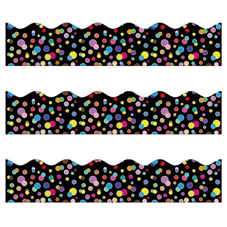 Border Bulletin Kantdekorationer Klistermärken 20 m Skolstart Dekoration Kanter För Anslagstavla/svart B