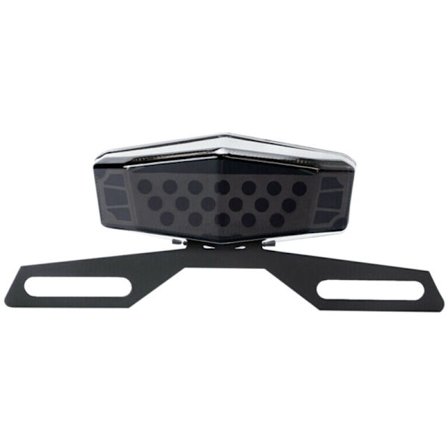 Universal skiltlysbrakett med LED-skiltlys og LED-bremse-/baklysfunksjoner, passer til de fleste motorsykler, terrengsykler osv.
