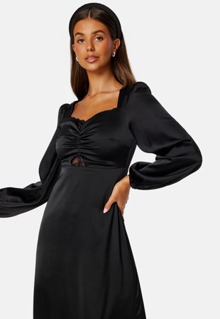 Bubbleroom Occasion Ginita Lace Insert Dress Black Klær