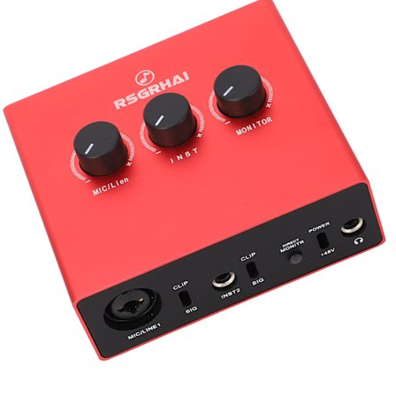 Äkta stereoljudkort Professionellt USB-gränssnitt för inspelning, streaming och podcasting